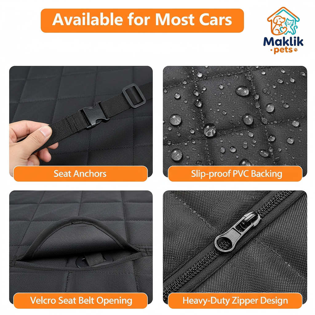 MaklikPets™ Waterproof Car Seat Cover